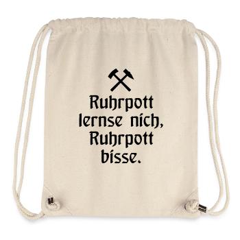 Ruhrpott lernse nich, Ruhrpott bisse. - Zollverein - Stanley/Stella recycelter Gym Bag - Naturweiß - Vorne