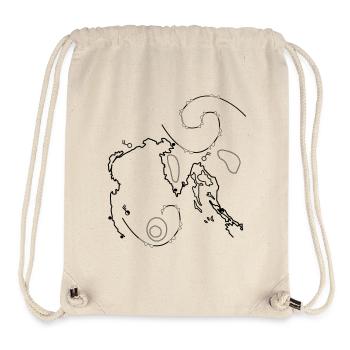 Seekarte Wetterkarte Landkarte Wasserstraße Tonnen - Stanley/Stella recycelter Gym Bag - Naturweiß - Vorne