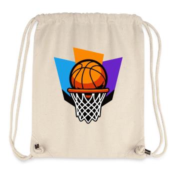 Basketballkorb-Grafik-Dunk-Design - Stanley/Stella recycelter Gym Bag - Naturweiß - Vorne