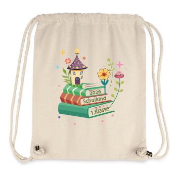 Schulkind 1.Klasse - Stanley/Stella recycelter Gym Bag - Naturweiß - Vorne