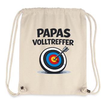 Papas Volltreffer Baby Dart Geschenk - Stanley/Stella recycelter Gym Bag - Naturweiß - Vorne