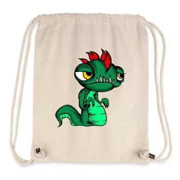Petite chemise fantastique style serpent lézard fantastique - Sac à cordon recyclé Stanley/Stella - blanc naturel - Devant