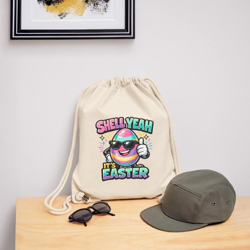 Shell yes It's Easter Easter Saying Hell yes Stanley/Stella Recycled Gym Bag