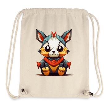 Geometrischer Fuchs Charm - Stanley/Stella recycelter Gym Bag - Naturweiß - Vorne