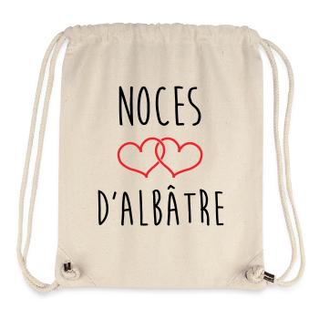 Alabaster-Hochzeit 75 Jahre Ehe - Stanley/Stella recycelter Gym Bag - Naturweiß - Vorne