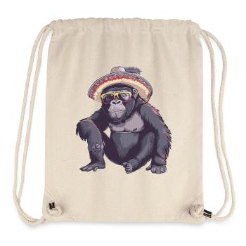 Gorilla Comic Lustig Sombrero - Stanley/Stella recycelter Gym Bag - Naturweiß - Vorne