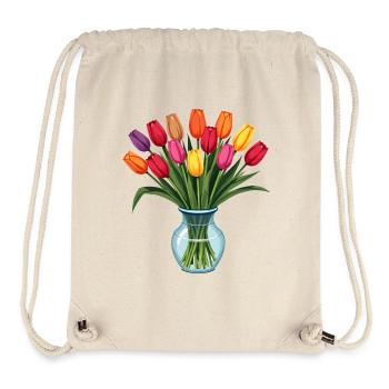 Tulpen - Stanley/Stella recycelter Gym Bag - Naturweiß - Vorne