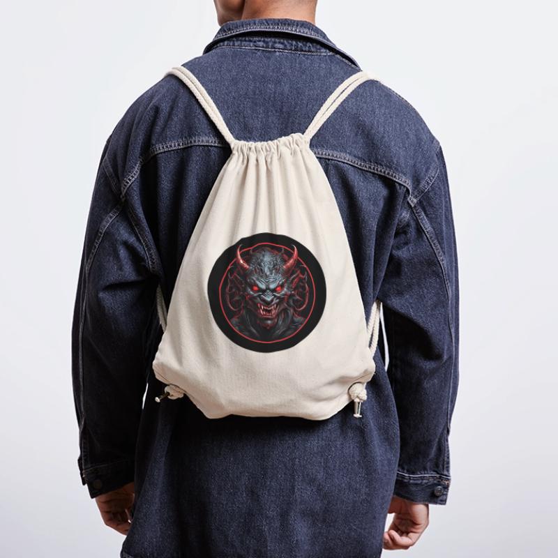 Evil demonic devil with red eyes Stanley/Stella Recycled Gym Bag