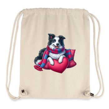 Border Collie - Stanley/Stella Recycled Gym Bag - natural - Front