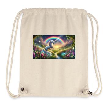 Unicorn and rainbow - Stanley/Stella Recycled Gym Bag - natural - Front
