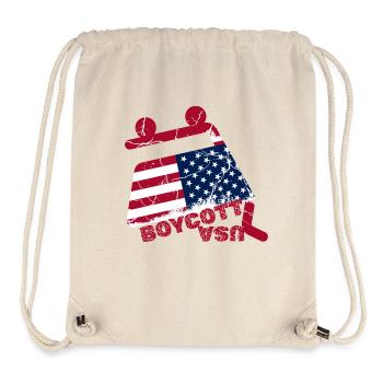 Boycott USA, Broken Shopping Cart - Stanley/Stella Recycled Gym Bag - natural - Front