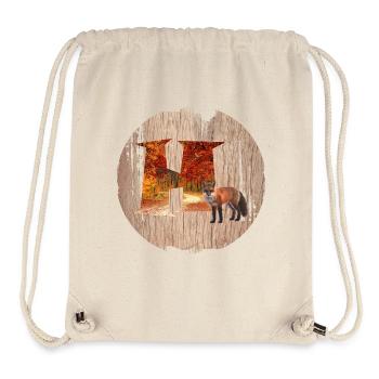 h herbstwald mit fuchs - Stanley/Stella recycelter Gym Bag - Naturweiß - Vorne