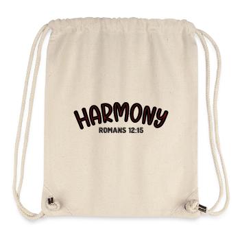 Harmony Red Line Typography - Stanley/Stella Recycled Gym Bag - natural - Front