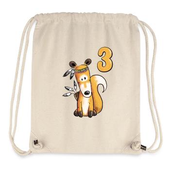 Happy Geburtstag Fuchs 3 Jahre Dritter Birthday - Stanley/Stella recycelter Gym Bag - Naturweiß - Vorne