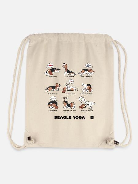 BEAGLE YOGA - Stanley/Stella recycelter Gym Bag - Naturweiß