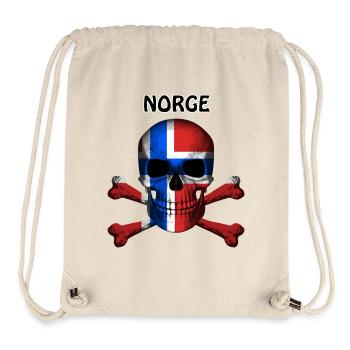 Skull Jolly Roger Pirate Flag Norge R6Z - Stanley/Stella Recycled Gym Bag - natural - Front