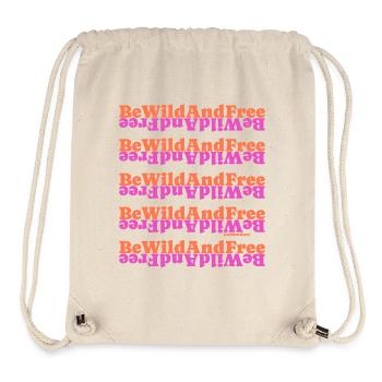 Sei wild und frei - Freiheit mutig Leben XO753 - Stanley/Stella recycelter Gym Bag - Naturweiß - Vorne