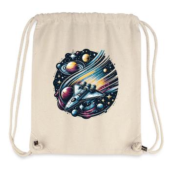 Journey Through the Cosmos: Space Exploration - Stanley/Stella Recycled Gym Bag - natural - Front