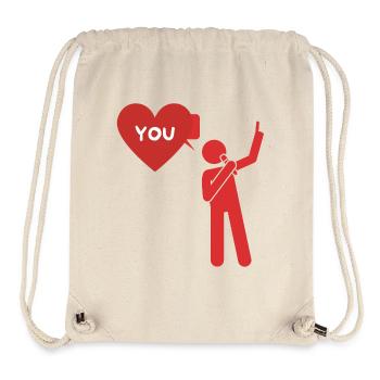 Declaration of love "I love you" - Stanley/Stella Recycled Gym Bag - natural - Front