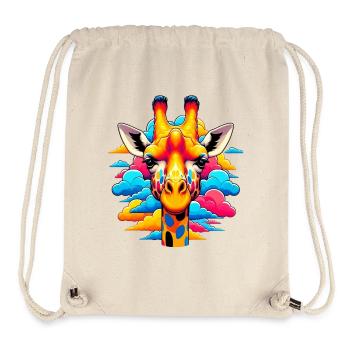 Giraffe with head in cloud clouds - Stanley/Stella Recycled Gym Bag - natural - Front