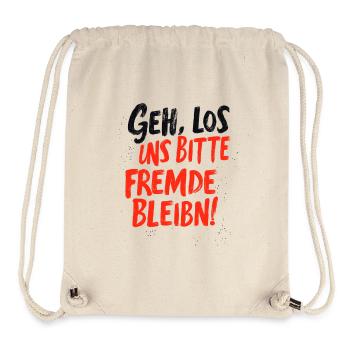 Fremde bleiben - Stanley/Stella recycelter Gym Bag - Naturweiß - Vorne