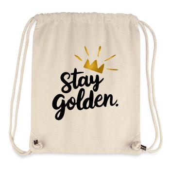 Bleib golden Motivation - Stanley/Stella recycelter Gym Bag - Naturweiß - Vorne