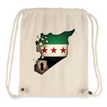 Syrie libre - Sac à cordon recyclé Stanley/Stella - blanc naturel - Devant