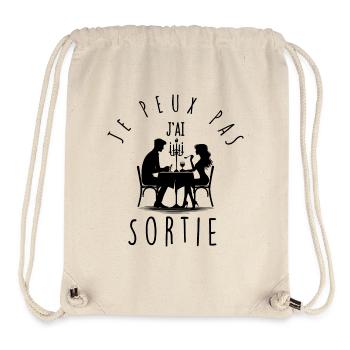 I can't, I went out. - Stanley/Stella Recycled Gym Bag - natural - Front
