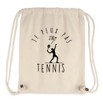 Ich kann nicht, ich habe Tennis. - Stanley/Stella recycelter Gym Bag - Naturweiß - Vorne