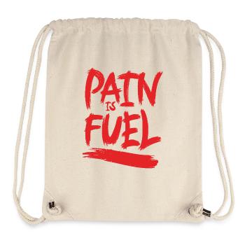 Pain is fuel - Stanley/Stella recycelter Gym Bag - Naturweiß - Vorne