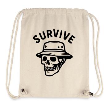 Survive - skull - Stanley/Stella Recycled Gym Bag - natural - Front