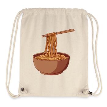 Bol de nouilles minimaliste - Sac à cordon recyclé Stanley/Stella - blanc naturel - Devant