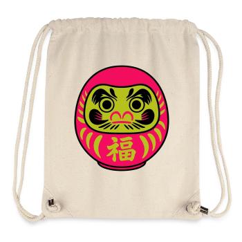 Colorful daruma with lucky symbols - Stanley/Stella Recycled Gym Bag - natural - Front