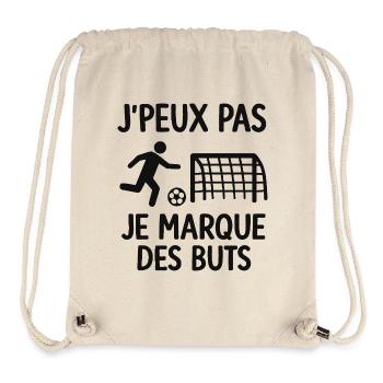 J’peux pas – je marque des buts - Sac à cordon recyclé Stanley/Stella - blanc naturel - Devant