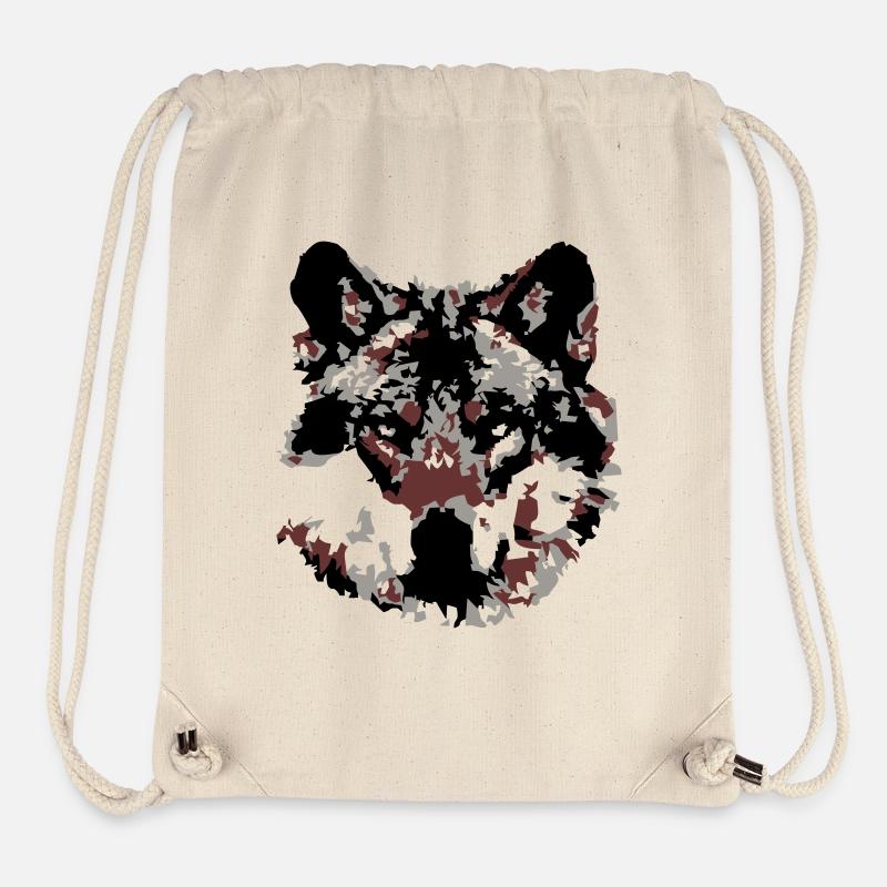 Canis Lupus - Stanley/Stella recycelter Gym Bag - Naturweiß