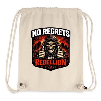 No Regrets Just Rebellion – Grim Reaper Skull - Stanley/Stella recycelter Gym Bag - Naturweiß - Vorne