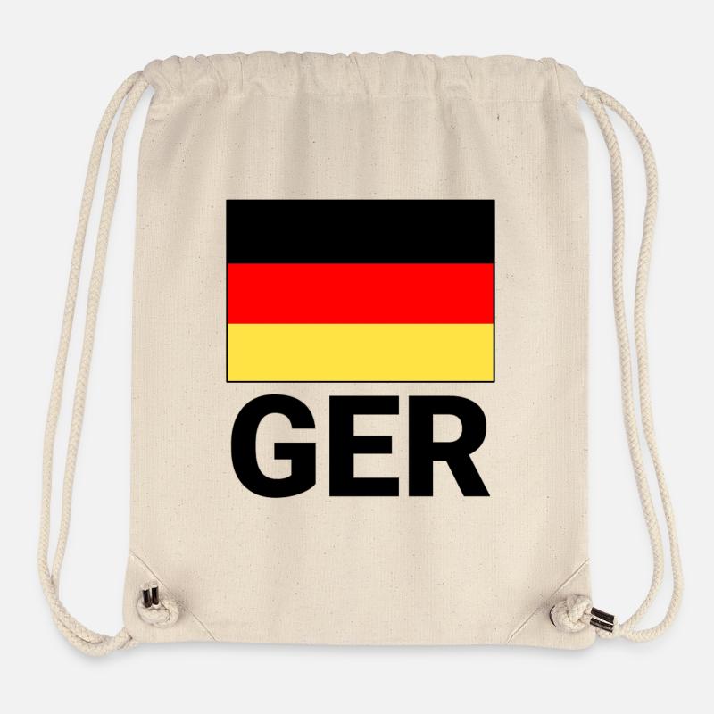 Germany flag with CEFR abbreviation - Stanley/Stella Recycled Gym Bag - natural