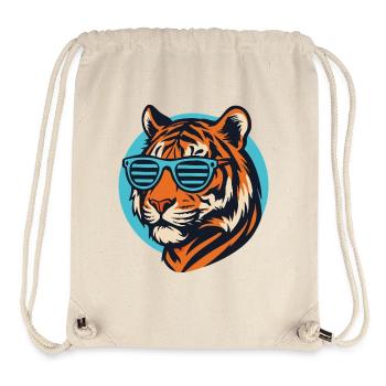 Tiger mit Sonnenbrille Pop Art - Stanley/Stella recycelter Gym Bag - Naturweiß - Vorne