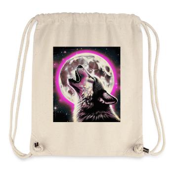Wolf howls at the Full Moon - Stanley/Stella Recycled Gym Bag - natural - Front