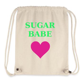 Sugar Babe Heart Neon - Stanley/Stella Recycled Gym Bag - natural - Front