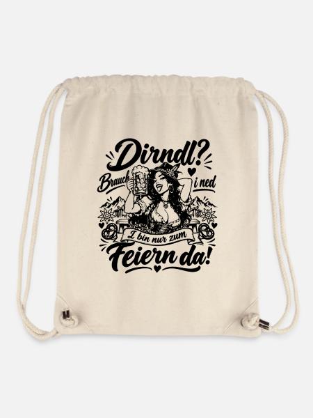 Dirndl? Brauch i ned - Stanley/Stella recycelter Gym Bag - Naturweiß