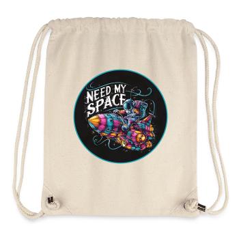 Brauche meinen Platz Raumfahrer mit Raumschiff - Stanley/Stella recycelter Gym Bag - Naturweiß - Vorne