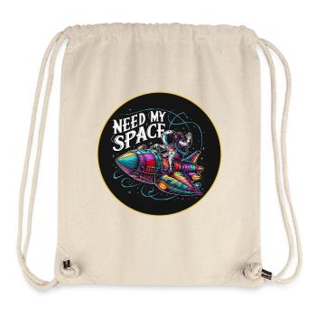 Brauche meinen Platz Raumfahrer mit Raumschiff - Stanley/Stella recycelter Gym Bag - Naturweiß - Vorne