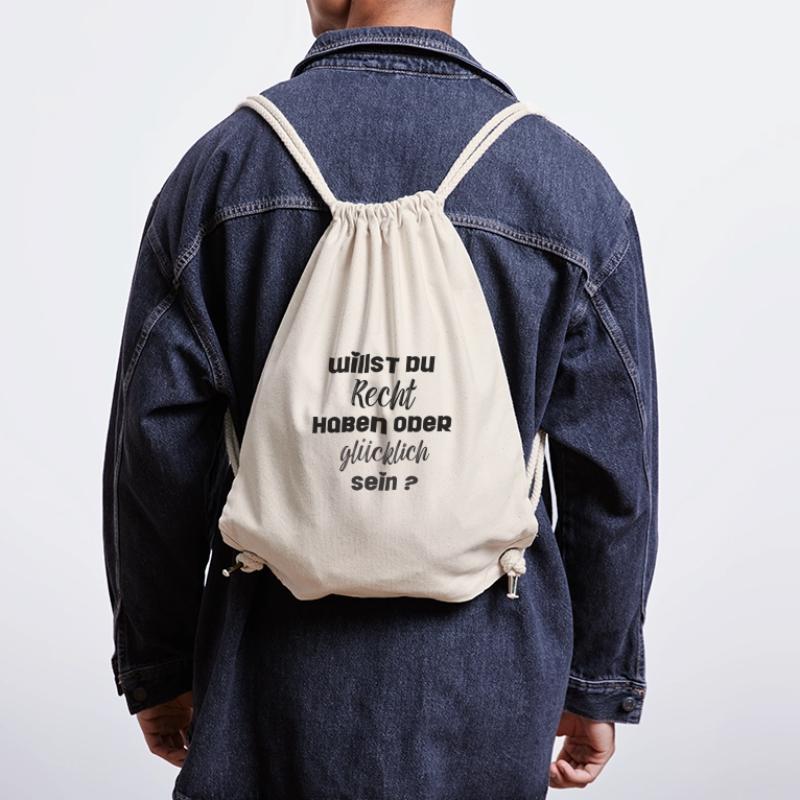 Willst du Recht haben oder glücklich sein? Stanley/Stella recycelter Gym Bag