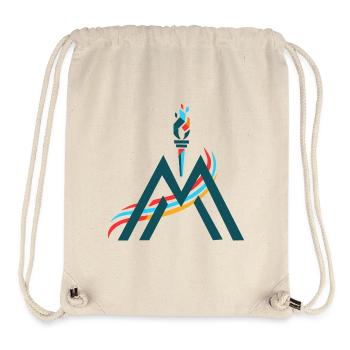 Symbole de la Montagne Flamme du Sommet - Sac à cordon recyclé Stanley/Stella - blanc naturel - Devant