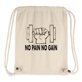 No Pain No Gain - Sac à cordon recyclé Stanley/Stella - blanc naturel - Devant