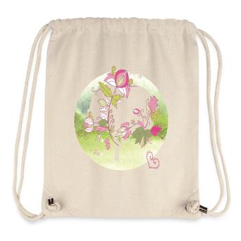 Vrille de fleur - Sac à cordon recyclé Stanley/Stella - blanc naturel - Devant