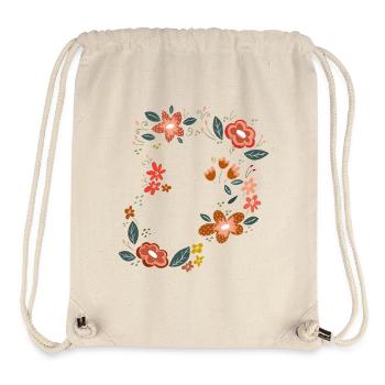 Blumenranke - Stanley/Stella recycelter Gym Bag - Naturweiß - Vorne