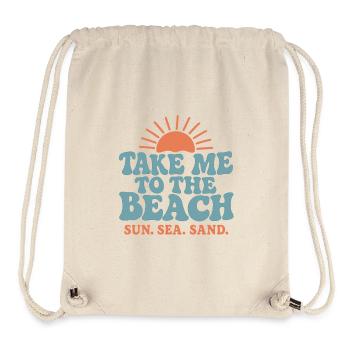 Take Me to the Beach – Retro Sommer Design - Stanley/Stella recycelter Gym Bag - Naturweiß - Vorne
