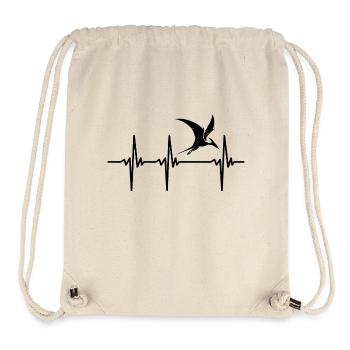 Heartbeat Dino Pteranodon Pterosaur Dinosaur - Stanley/Stella Recycled Gym Bag - natural - Front